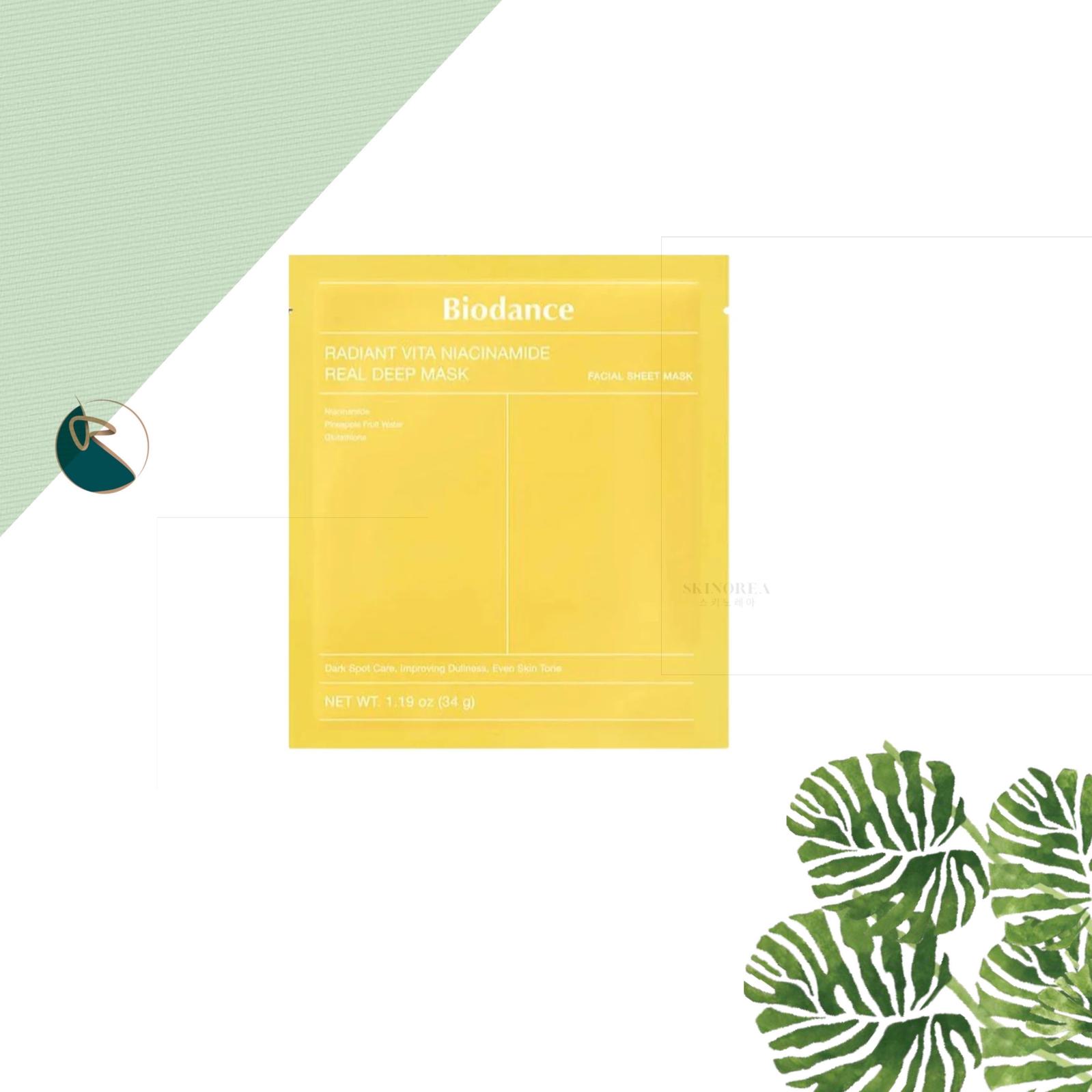 Biodance Radiant Vita Niacinamide Real Deep Mask 1 Sheet 34g